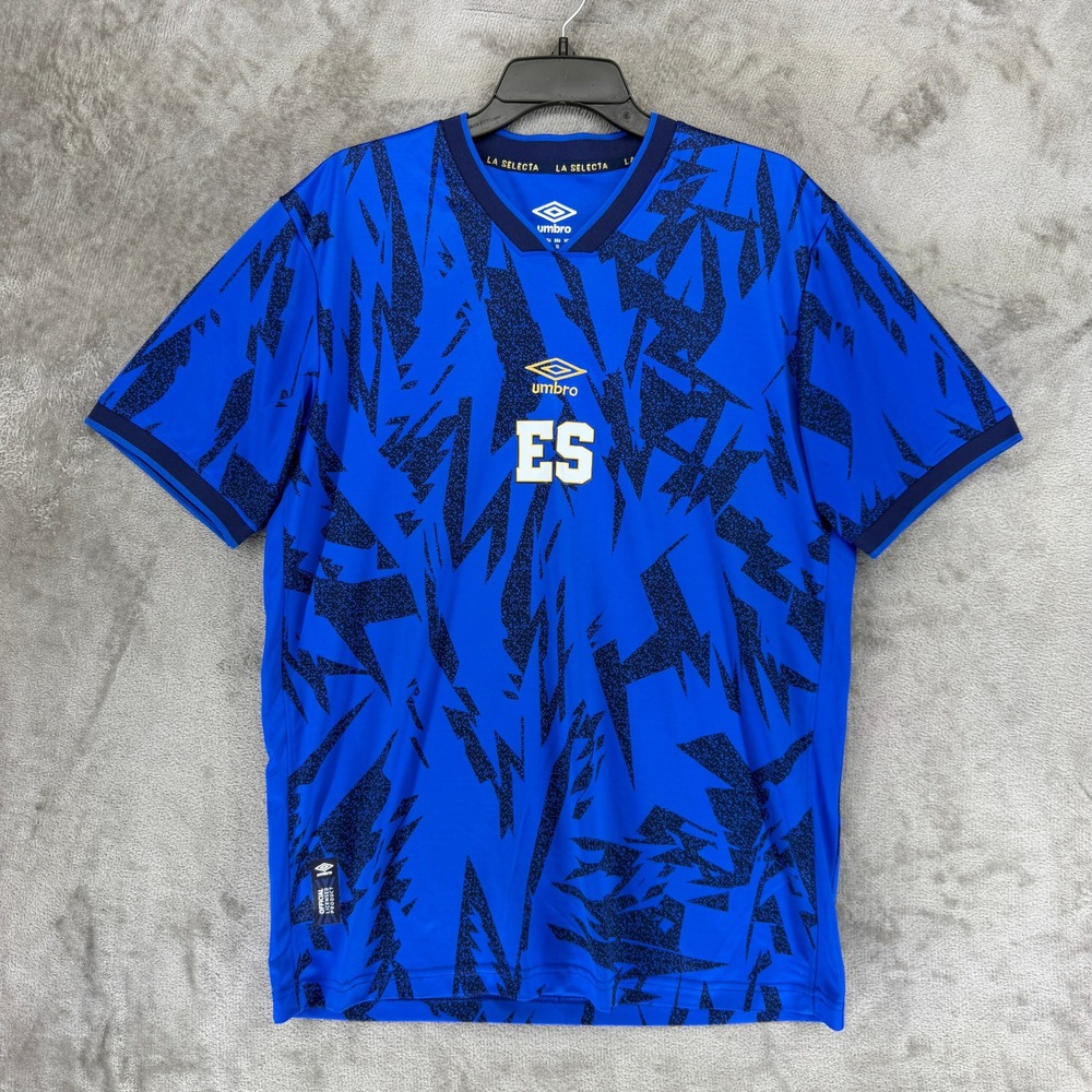 Umbro El Salvador Soccer Jersey Mens XL Blue La Selecta ES National Team Shirt